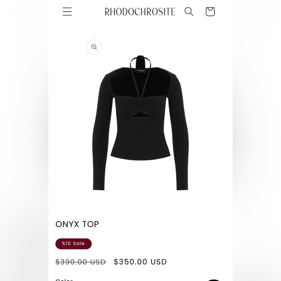 Rhodochrosite black shirt. Brand new, size small. - Picture 1 of 2